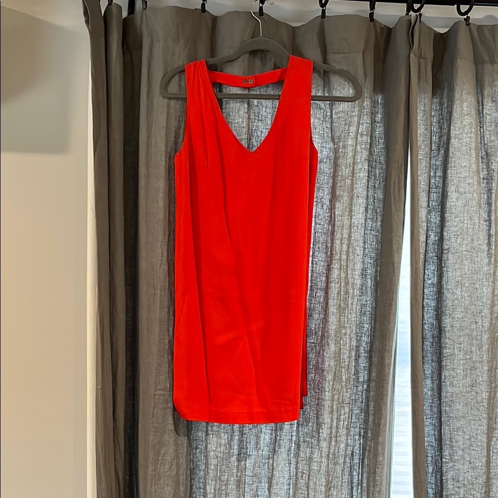 Red mini dress